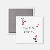 Aimant Mariage Vegas Enregistrer l'aimant de date (Recto/Verso)