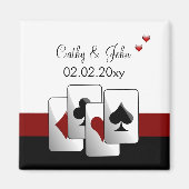 Aimant Mariage Vegas Enregistrer l'aimant de date (Devant)