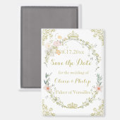 Aimant Mariage Vintage Floral Ornament Classic (Recto/Verso)