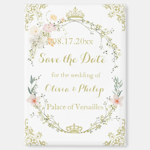 Aimant Mariage Vintage Floral Ornament Classic