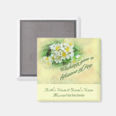 Aimant Mariages souhaite Multiflora Roses (Recto/Verso)