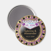 Aimant Marié à Las Vegas - Merci - Violet (Recto/Verso)