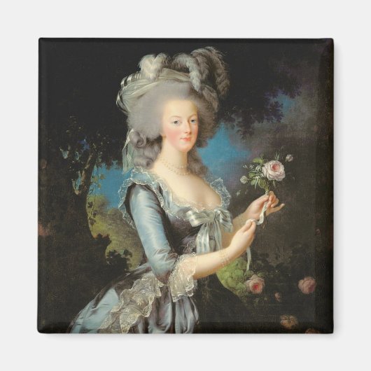 Aimant Marie Antoinette avec un Rose, 1783 (Devant)