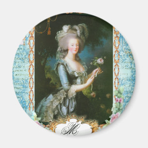 Aimant Marie Antoinette et Roses roses