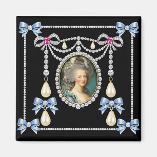 Aimant Marie Antoinette Inspirée Carte Reine de France 
