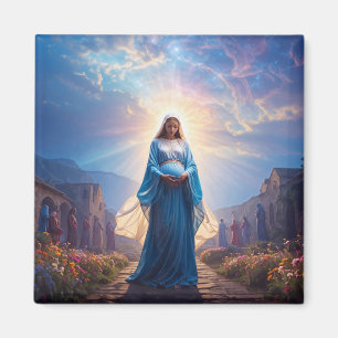 Aimant Marie de Nazareth marchant seule – Œuvre d'art chr