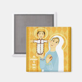 Aimant Marie et Jésus icône moderne (Recto/Verso)