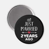 Aimant Marié il y a 2 ans 2e anniversaire mariage (Recto/Verso)