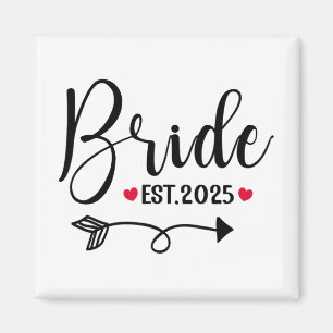 Aimant Mariée 2025 Mariage correspondant Mme Est 2025 Mar