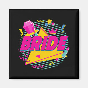 Aimant Mariée Crew Équipe Bach Rétro Bachelorette Corresp