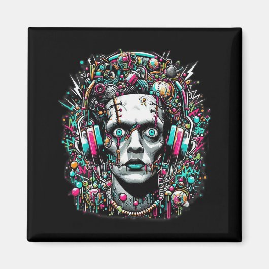 Aimant Mariée Cyberpunk de Frankenstein (Devant)