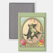 Aimant Mariée de chat et mariage de chambre (Recto/Verso)