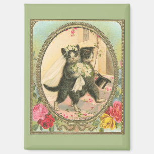 Aimant Mariée de chat et mariage de chambre