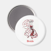 Aimant Mariée de la Saint-Valentin (Recto/Verso)