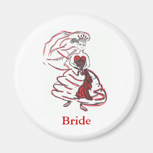 Aimant Mariée de la Saint-Valentin
