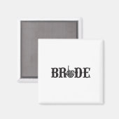 Aimant Mariée d'Halloween Couple Marié Squelette Mariée a (Recto/Verso)