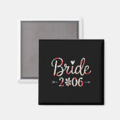 Aimant Mariée Est 2026 Mariage marié (Recto/Verso)