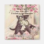 Aimant Mariée et  de chats mariages (Devant)