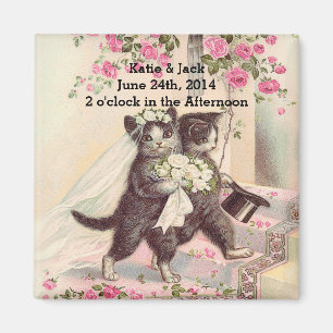 Aimant Mariée et de chats Mariages