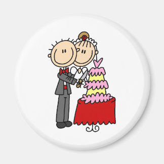 Aimant Mariée Et Pièce Par L'Aimant De Gâteau Mariage