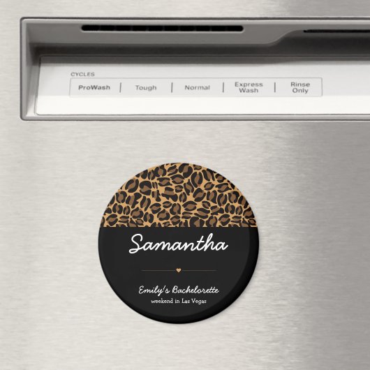 Aimant Mariée EVG Boujee Tendance Imprimé Léopard  (In Situ (Lave-vaisselle))