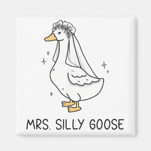 Aimant Mariée Mariage Silly Bride Goose Gettin' Loos