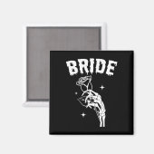 Aimant Mariée Skeleton Mariage main Halloween Couples Mat (Recto/Verso)