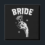 Aimant Mariée Skeleton Mariage main Halloween Couples Mat<br><div class="desc">Mariage de mariée de squelette de main jumelée de couples d'Halloween</div>