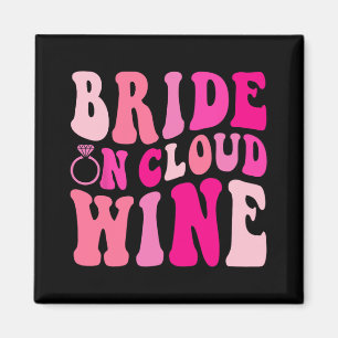 Aimant Mariée sur vin à boire nuage groovy enterrement de