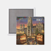 Aimant Marienplatz Allemagne Marché de Noël (Recto/Verso)