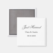 Aimant Mariés add nom du couple date année simulation de (Recto/Verso)
