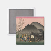 Aimant Mariko, 53 stations de la route Tokaido, Hiroshige (Recto/Verso)