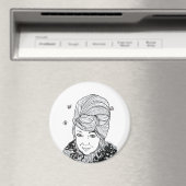 Aimant : Marilyn avec un coiffeur de la ruche d'ab (In Situ (Lave-vaisselle))