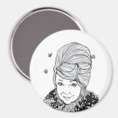 Aimant : Marilyn avec un coiffeur de la ruche d'ab (Recto/Verso)