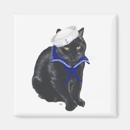 Aimant Marin Chat Noir (Devant)
