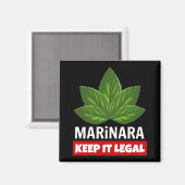 Aimant Marinara Gardez-le Feuilles de Basil Légal (Recto/Verso)