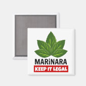 Aimant Marinara Gardez-le Feuilles de Basil Légal (Recto/Verso)