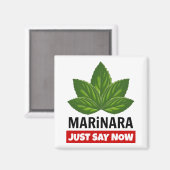 Aimant Marinara Juste Dire Maintenant Basil Feuille Humou (Recto/Verso)