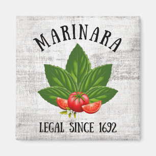 Aimant Marinara Légal Depuis 1692 Basil Tomates Feuilles
