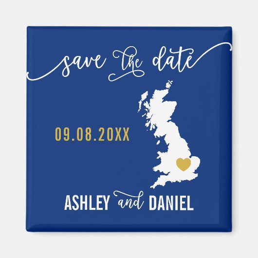 Aimant Marine Angleterre Mariage Sauvez la date Ecosse Ca (Devant)
