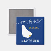 Aimant Marine Barbade Mariage Enregistrer la carte de la  (Recto/Verso)