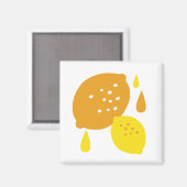 Aimant Marine Blue Lemon Art - Refresh Citrus Design (Recto/Verso)