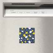 Aimant Marine Blue Lemon Art - Refresh Citrus Design (In Situ (Lave-vaisselle))