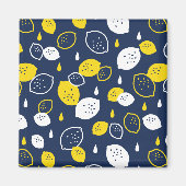 Aimant Marine Blue Lemon Art - Refresh Citrus Design (Devant)