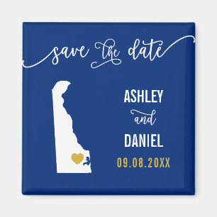 Aimant Marine Delaware Wedding Enregistrer la Carte de la