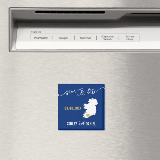 Aimant Marine Irlande Mariage Enregistrer la date Carte i (In Situ (Lave-vaisselle))