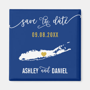 Aimant Marine Long Island Wedding Enregistrer la Carte de