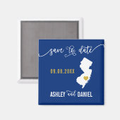 Aimant Marine New Jersey Mariage Enregistrer la carte de  (Recto/Verso)