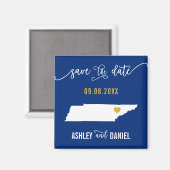 Aimant Marine Tennessee Wedding Enregistrer la carte de l (Recto/Verso)