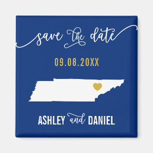 Aimant Marine Tennessee Wedding Enregistrer la carte de l